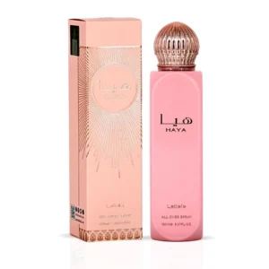 Lattafa Haya – Fruity, Floral, Sweet, Woody  All Over Spray Long-Lasting Fragrance for Women [150 ml].