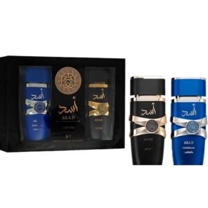 Lattafa Asad 5Th Anniversary Edition EDP 100ml 2 Piece Gift Set Perfume